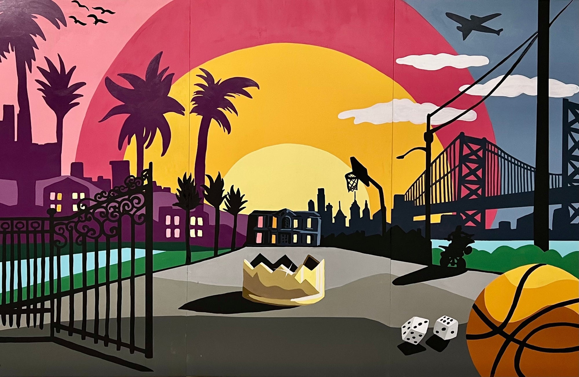 Bel-Air Mural for Peacock x Bleacher Report