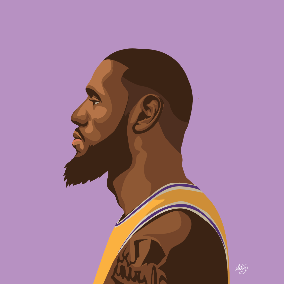 LEBRON JAMES LAKERS PORTRAIT