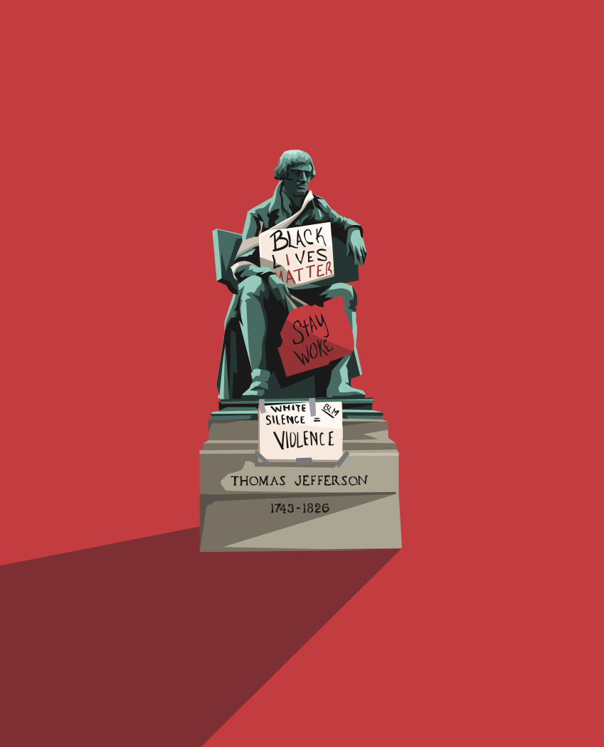 Cleveland Protest Jefferson Statue