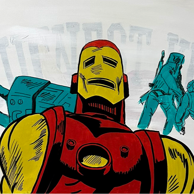 Ironman Original Painting 18x24 (Framed)