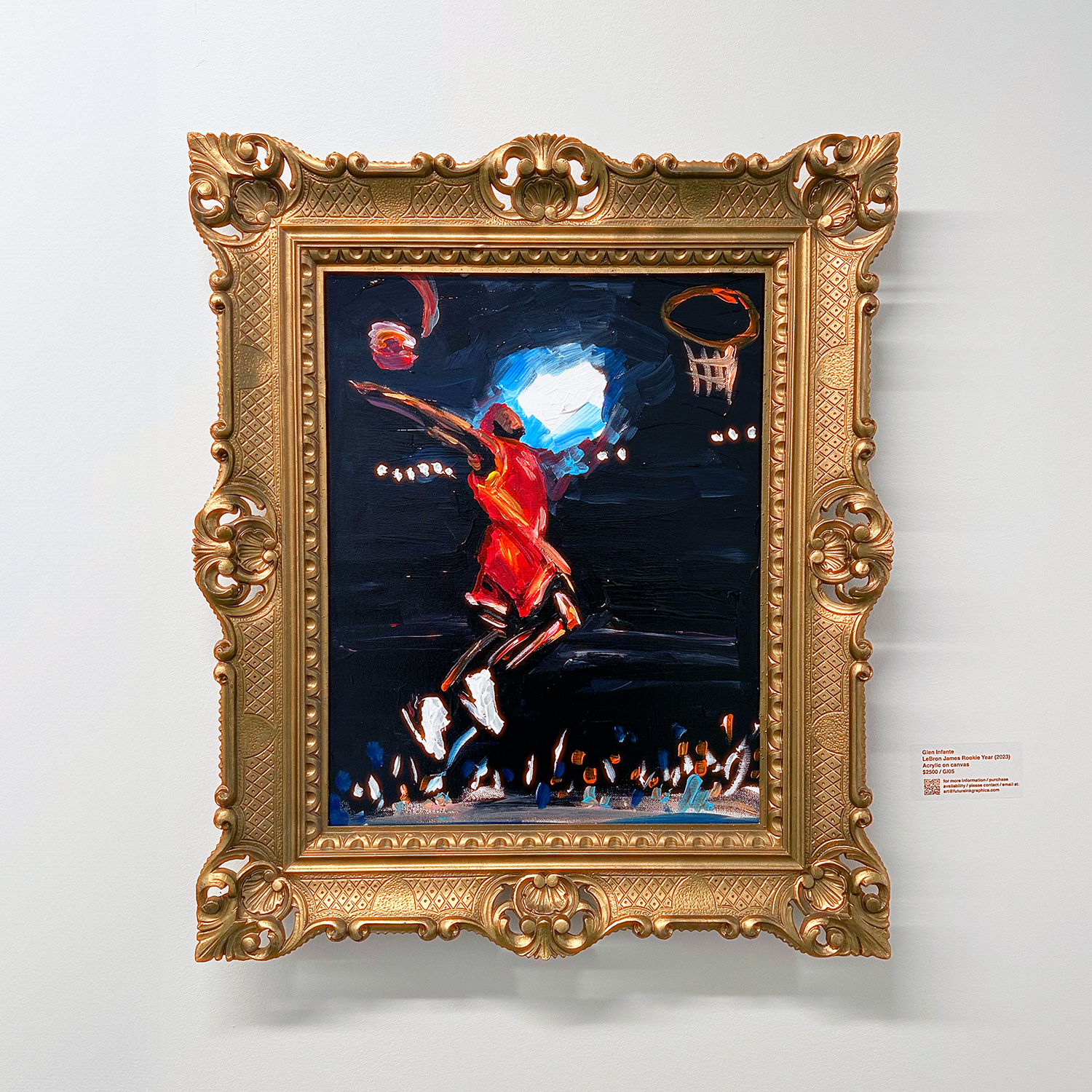 Lebron James Original Painting 16x24