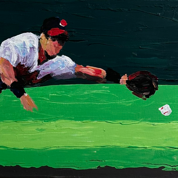 Omar Vizquel Original Painting 12x24