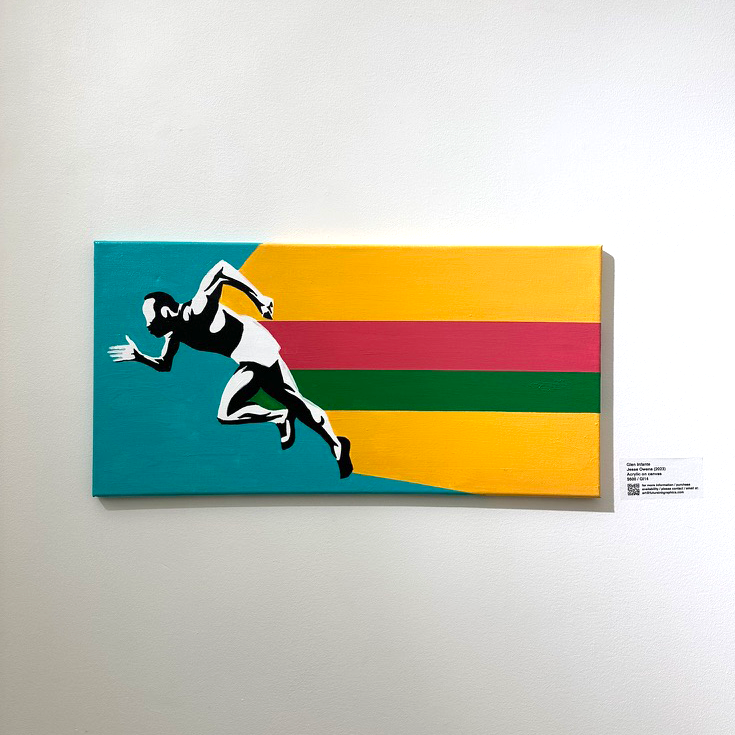 Jesse Owens Original Painting 12x24