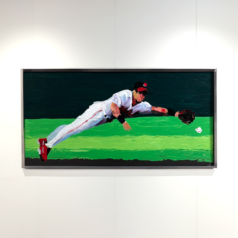 Omar Vizquel Original Painting 12x24