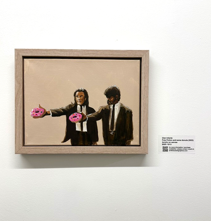 Pulp Fiction Original Painting 9x12 (Framed)