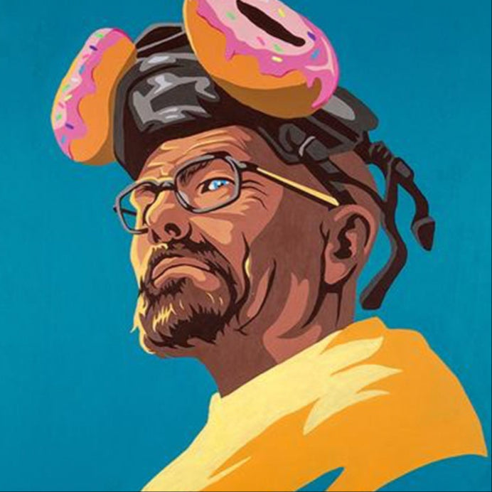 Original Breaking Bad Walter White Donut Painting (2015)