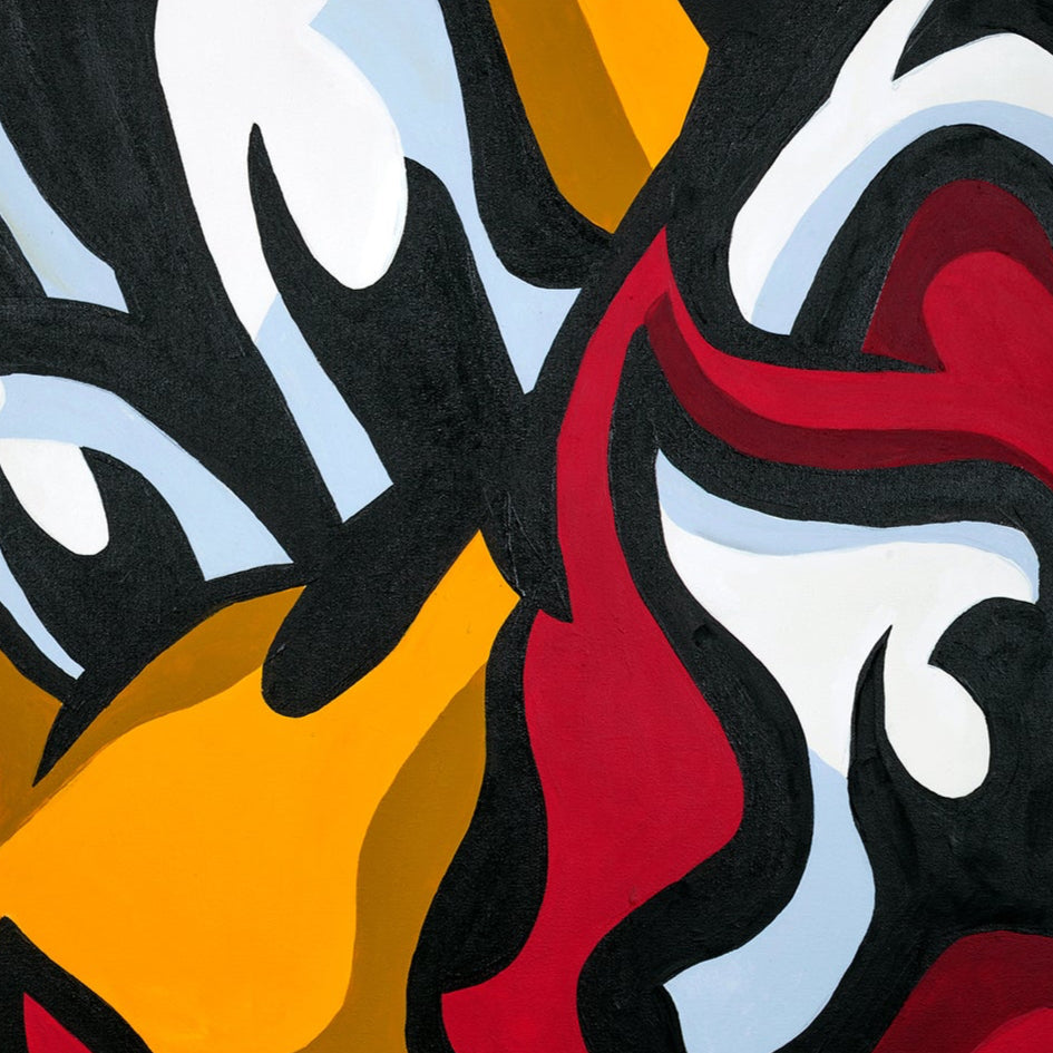 Original Chief Wahoo Abstract Painting (2015) 24x36