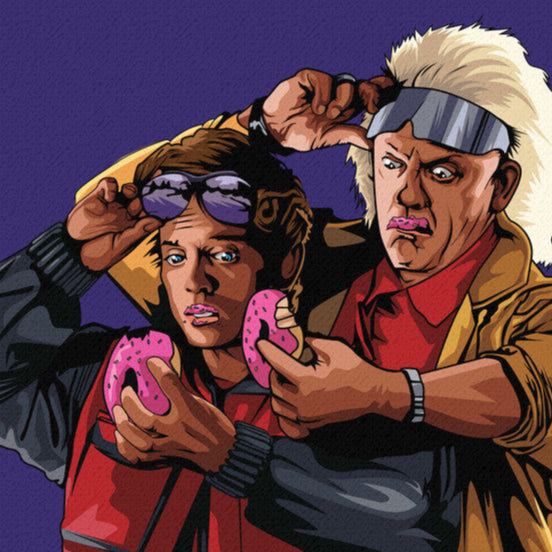 Donuts to the Future Canvas