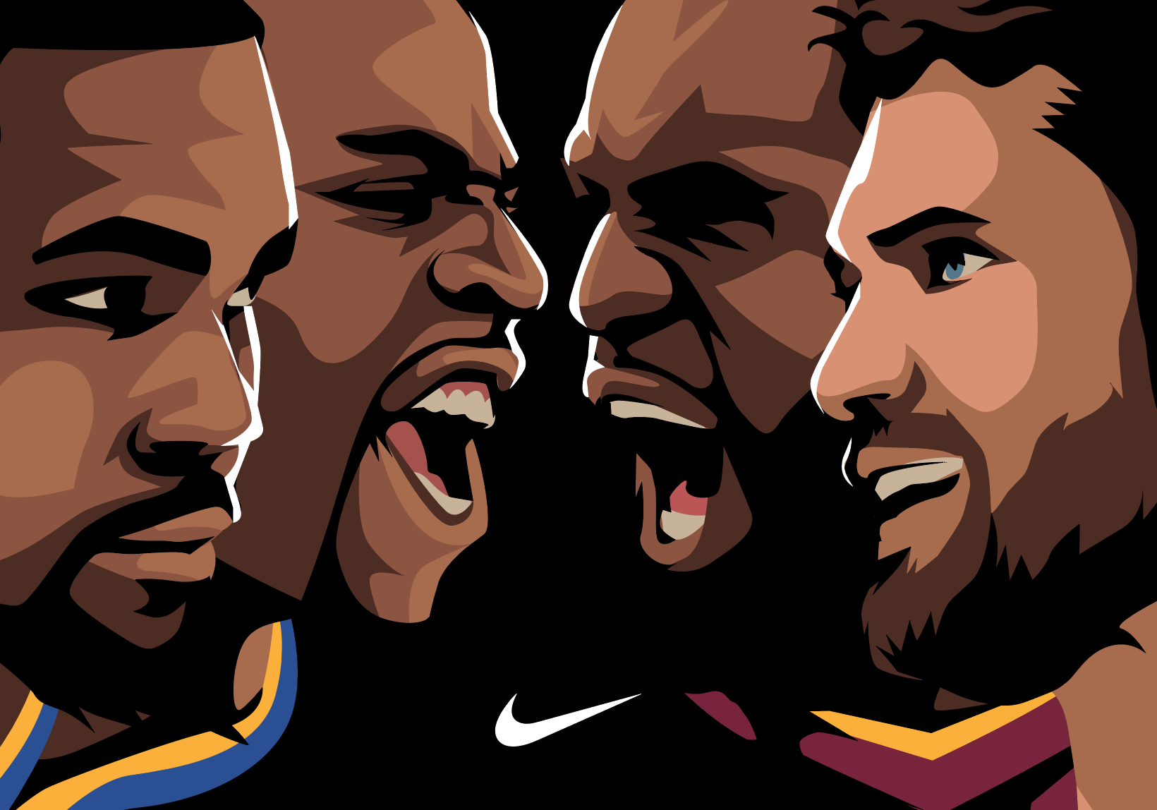 Cavs vs Warriors Illustration for Nike