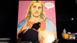 Don’t be Stupid by Glen Infante (Time Lapse Painting of Jesus Christ)