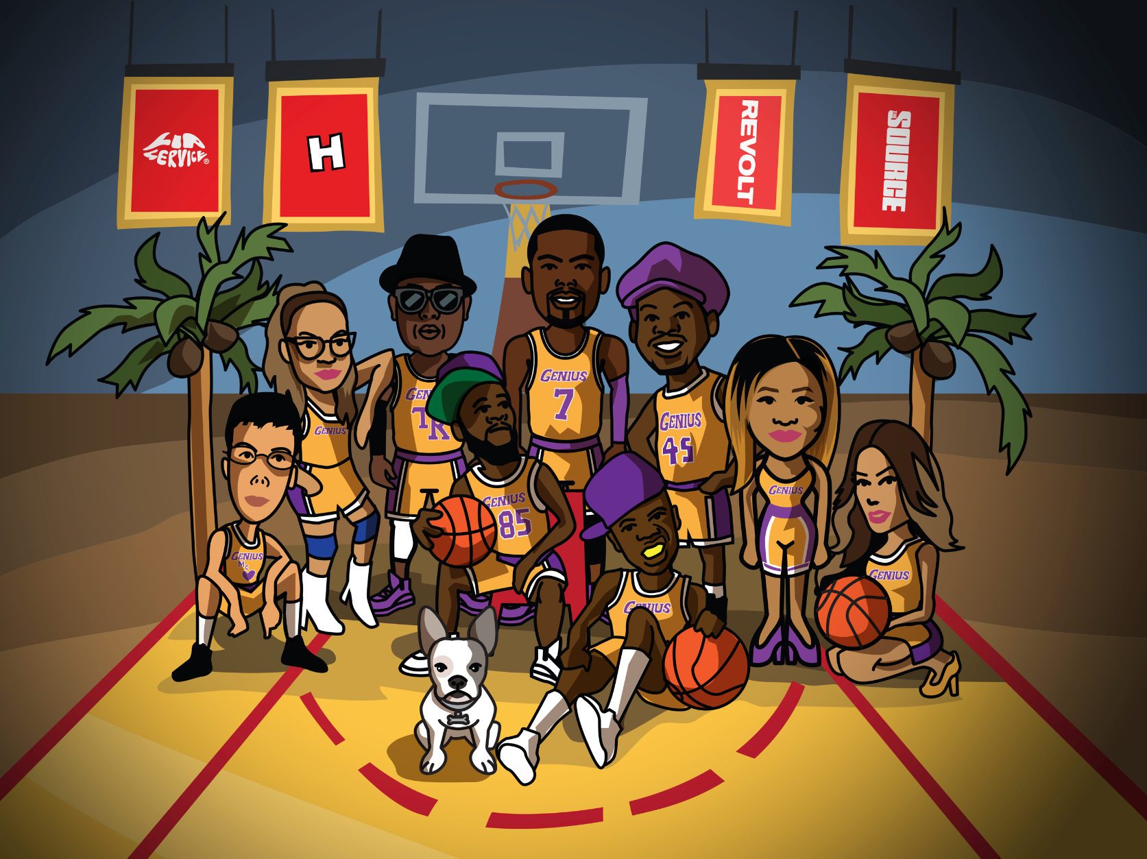 Full Time Genius Team Illustration