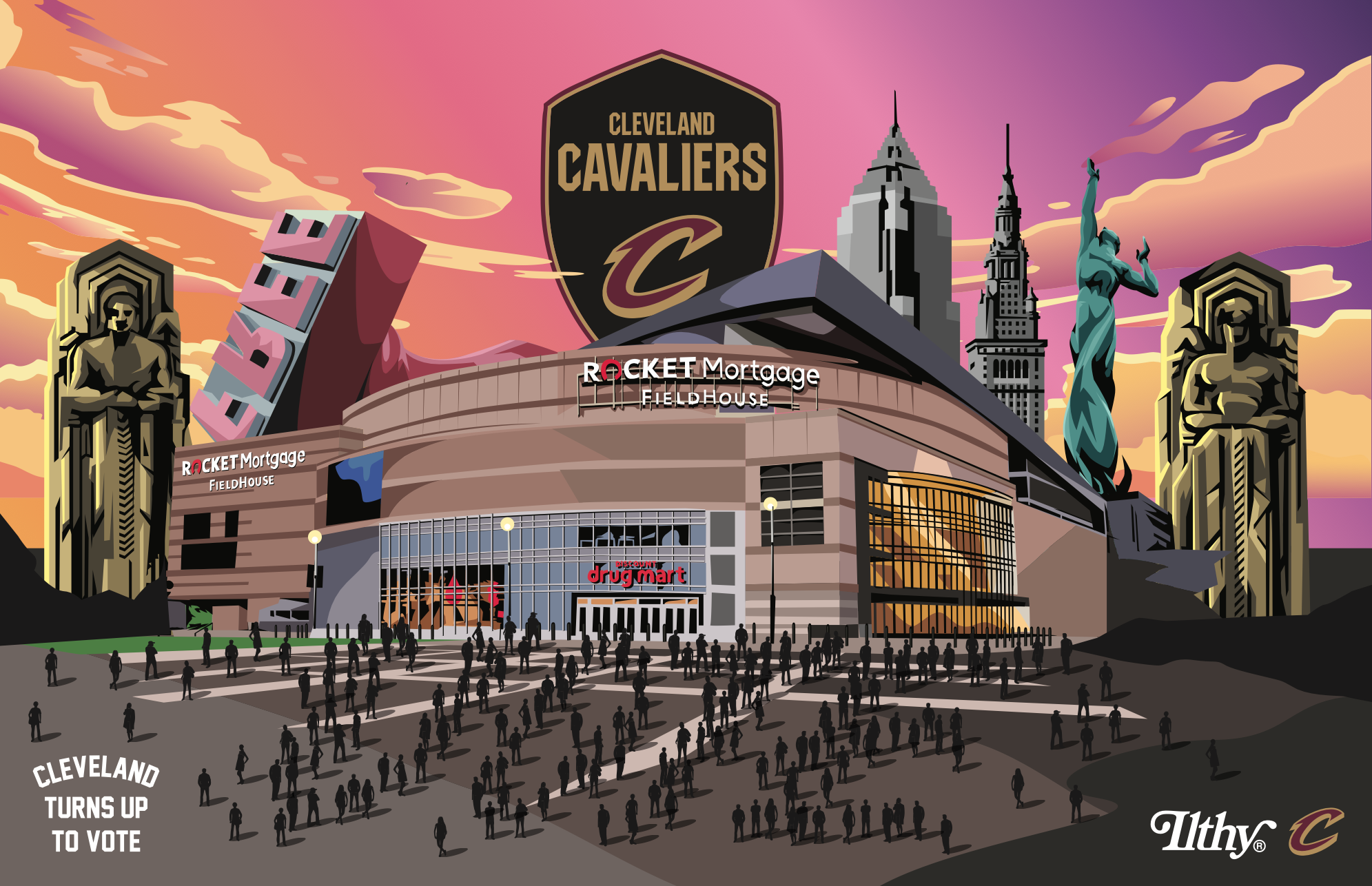 CLEVELAND CAVALIERS X ILTHY TURN UP TO VOTE POSTER
