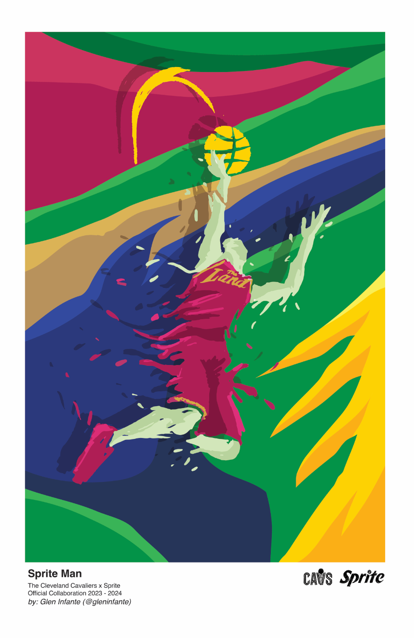 CLEVELAND CAVALIERS X SPRITE POSTER