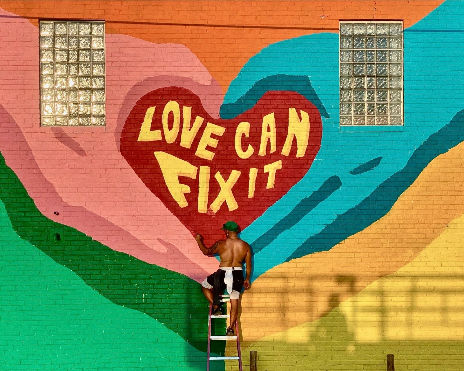 Paige/Doby/Robinson (2022) mural by Glen Infante