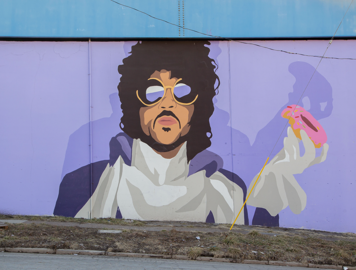 Paige/Doby/Robinson (2022) mural by Glen Infante