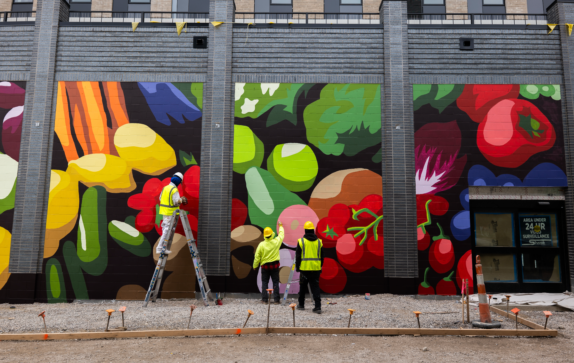 Paige/Doby/Robinson (2022) mural by Glen Infante