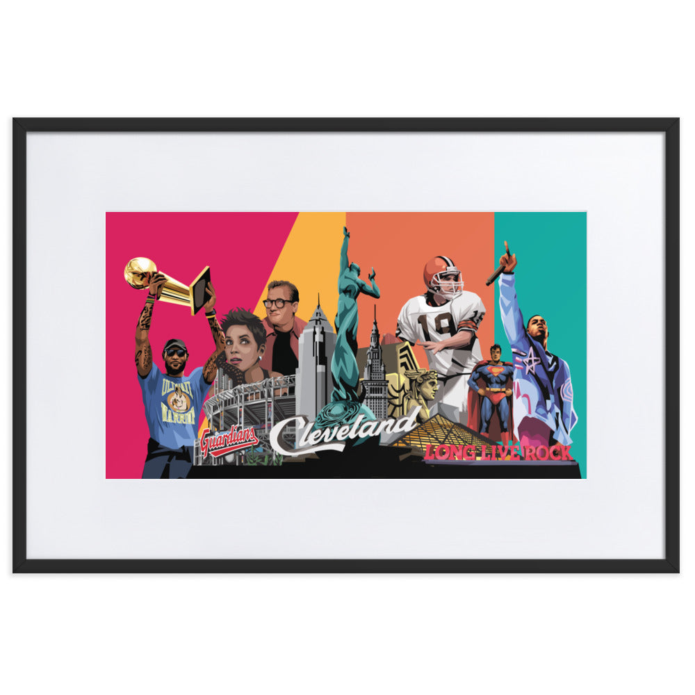 Cleveland Arts & Culture Framed Poster With Mat