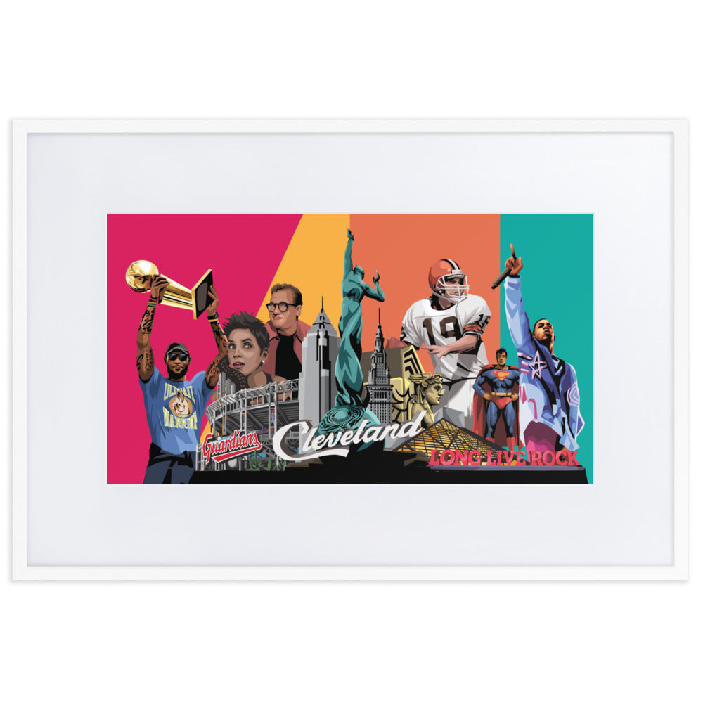 Cleveland Arts & Culture Framed Poster With Mat