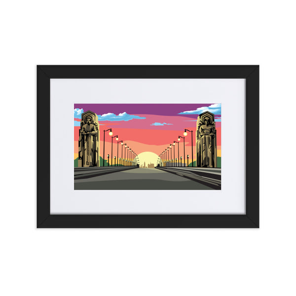 The Guardians of Traffic Bridge Framed Poster With Mat
