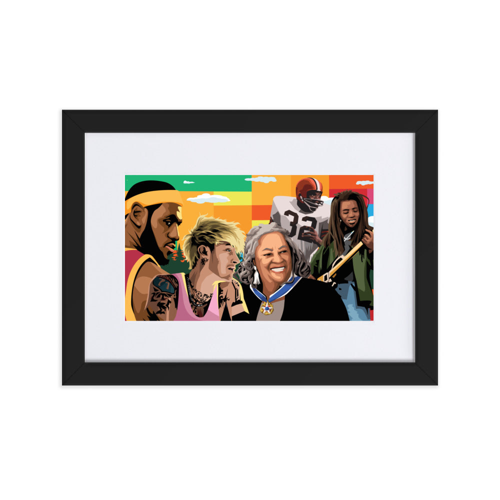 Cleveland is the Reason Euclid Ave Mural  Framed Poster With Mat
