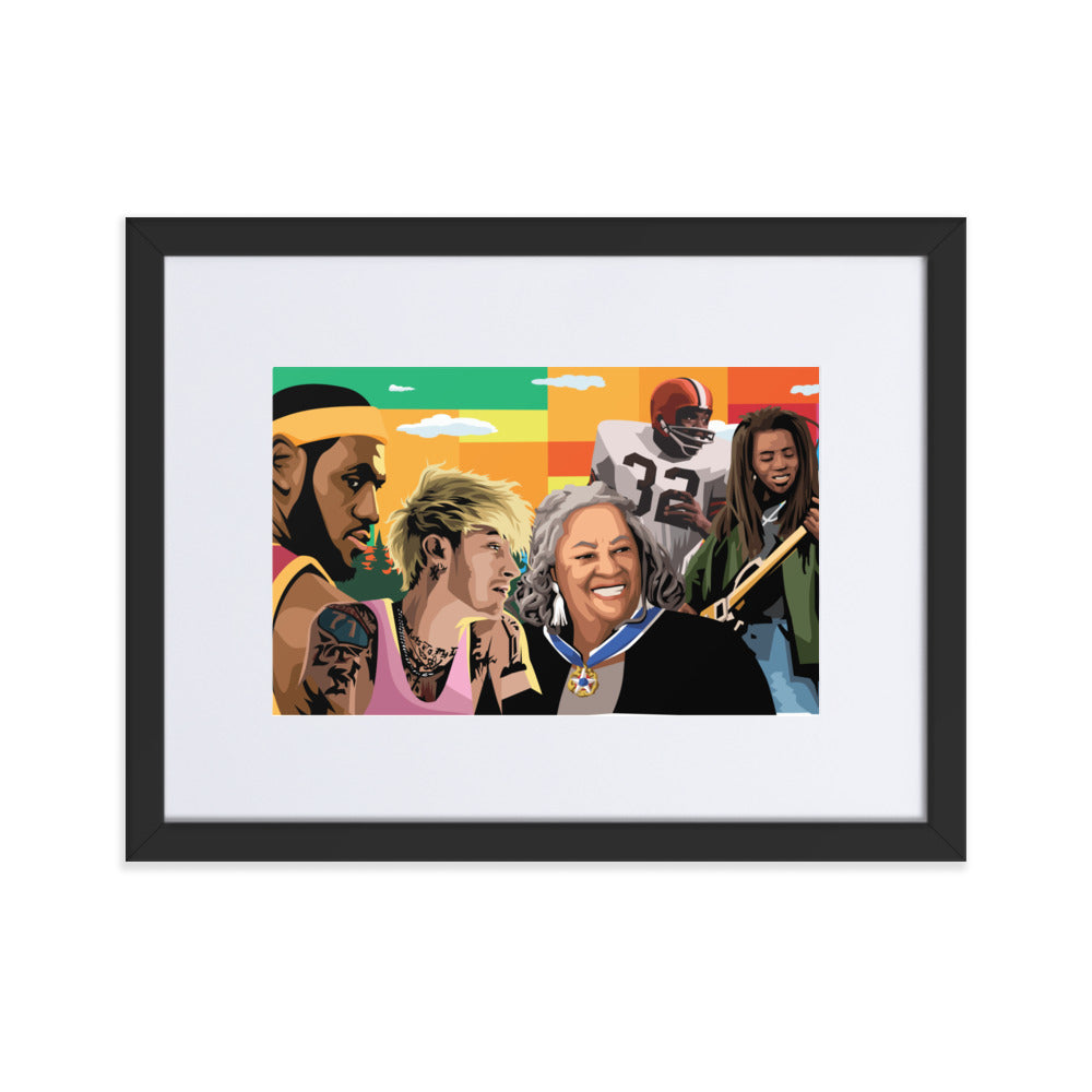 Cleveland is the Reason Euclid Ave Mural  Framed Poster With Mat