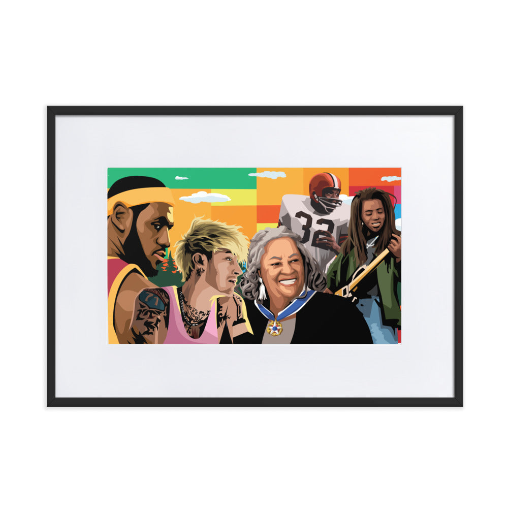 Cleveland is the Reason Euclid Ave Mural  Framed Poster With Mat