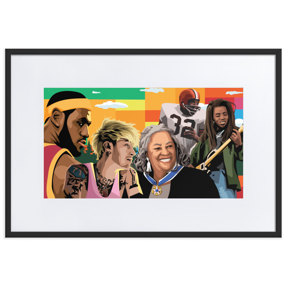 Cleveland is the Reason Euclid Ave Mural  Framed Poster With Mat