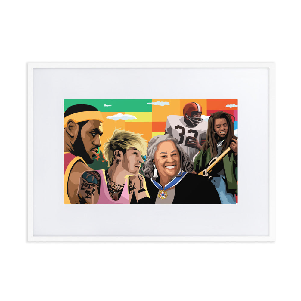 Cleveland is the Reason Euclid Ave Mural  Framed Poster With Mat