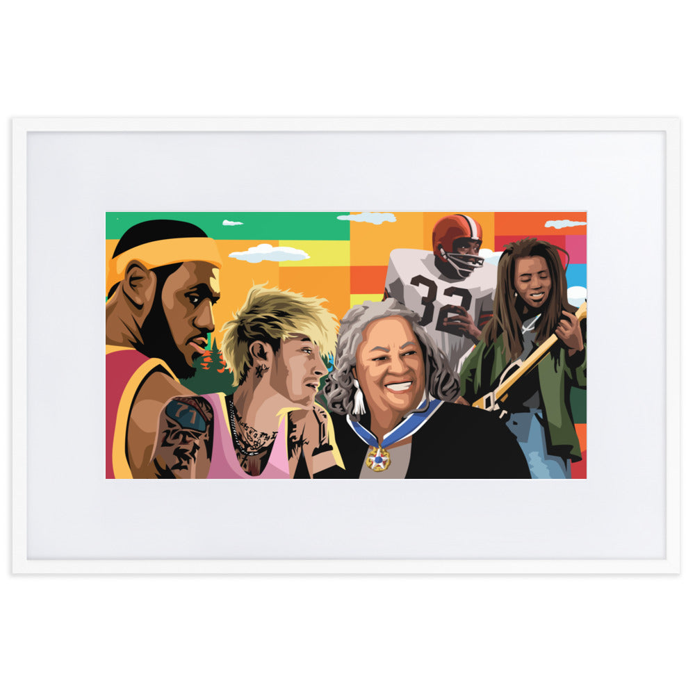 Cleveland is the Reason Euclid Ave Mural  Framed Poster With Mat